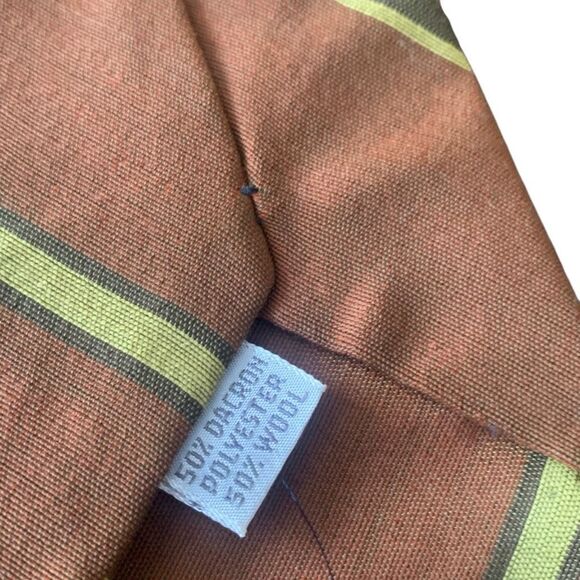 Pre Owned Vintage Men’s Beau Brummell Tie Neck Tie Necktie Classic Stripe Print - Picture 3 of 5